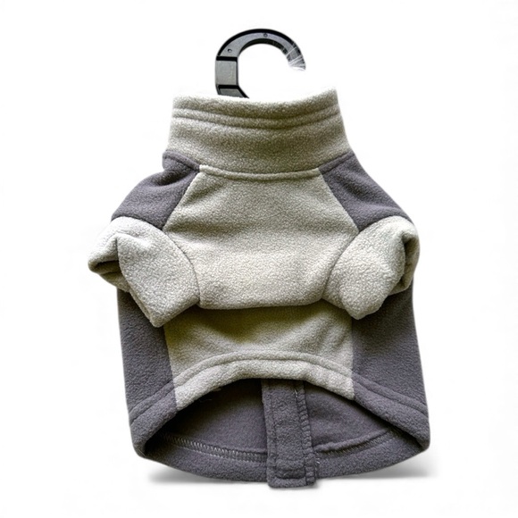 HIGHLAND FLEECE Dog Coat by DOGGIE DESIGN in Two Tone Gray - Fits Small Dogs - Picture 5 of 10